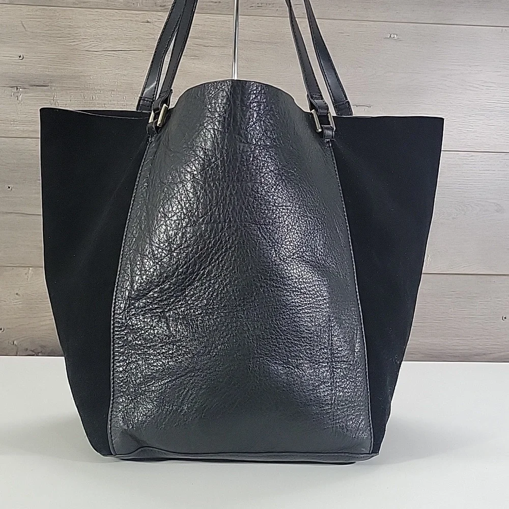 Large Margot Black Women’s Leather & Suede Tote Bag